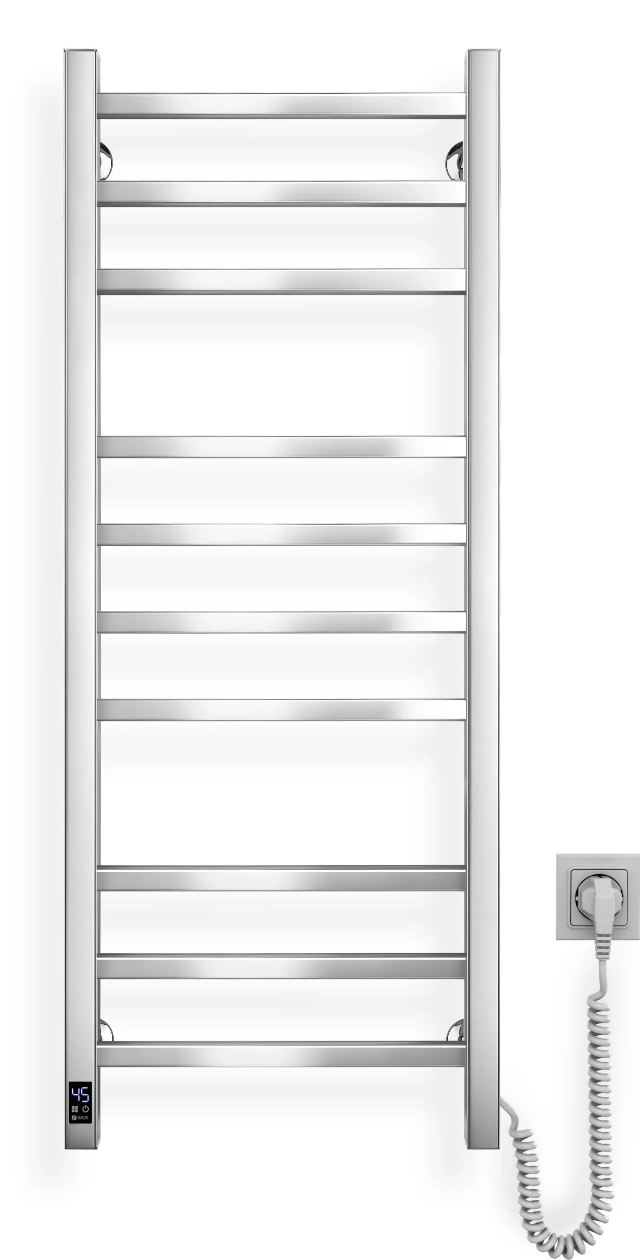 Электрический полотенцесушитель Navin Loft 400х1000 Sensor с таймером, нержавеющий, правый