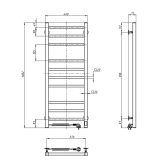 Електрична рушникосушарка Navin Loft 400х1000 Sensor з таймером, нержавіюча, ліва Фото - 4