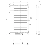 Рушникосушка Navin Loft 500х1000 Sensor з таймером, ліва Фото - 5