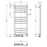 Рушникосушка Navin Loft 500х1200 Sensor з таймером, ліва Фото - 5