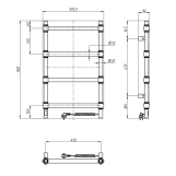 Рушникосушка електрична Navin Retro 500х800 Sensor права, бронза Фото - 5