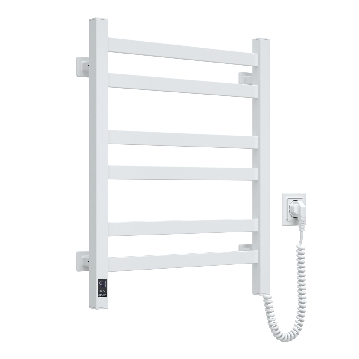 Рушникосушка Navin Авангард 480х600 Sensor правобічна з таймером, біла Фото - 1