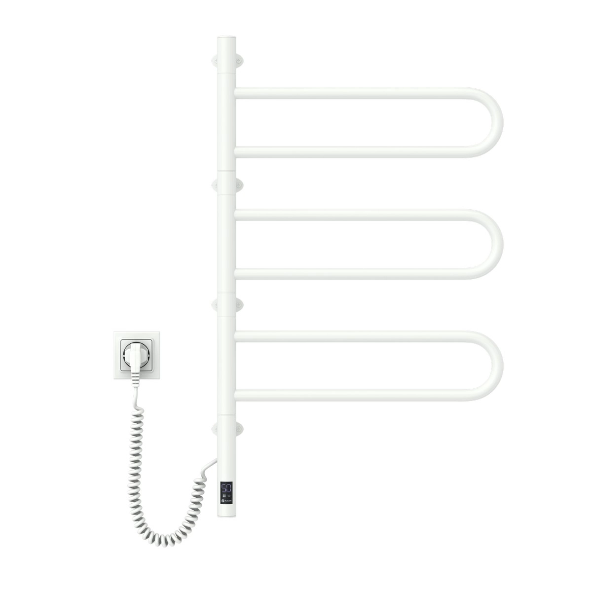 Полотенцесушитель Navin Fouette 480х800 Sensor с таймером, белый Фото - 3
