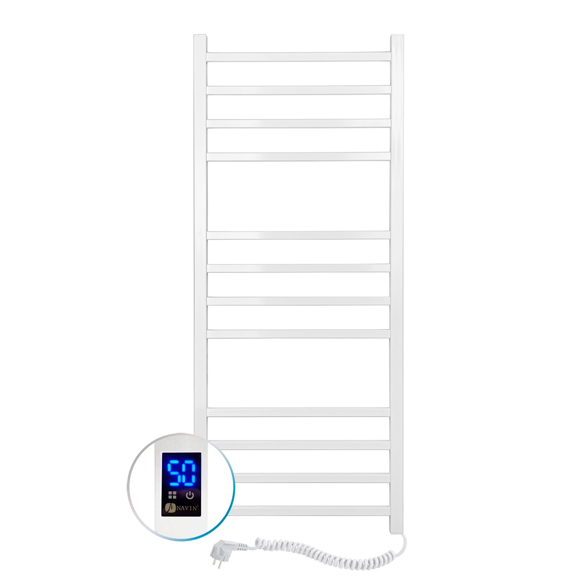 Рушникосушка Navin Loft 500х1200 Sensor правобічна з таймером, біла