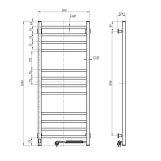 Рушникосушка Navin Loft 500х1200 Sensor правобічна з таймером, біла Фото - 4