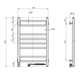 Полотенцесушитель Navin Loft 500х800 Sensor правосторонний с таймером, белый Фото - 6