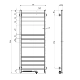 Полотенцесушитель Navin Loft 500х1200 Sensor левосторонний с таймером, белый Фото - 4