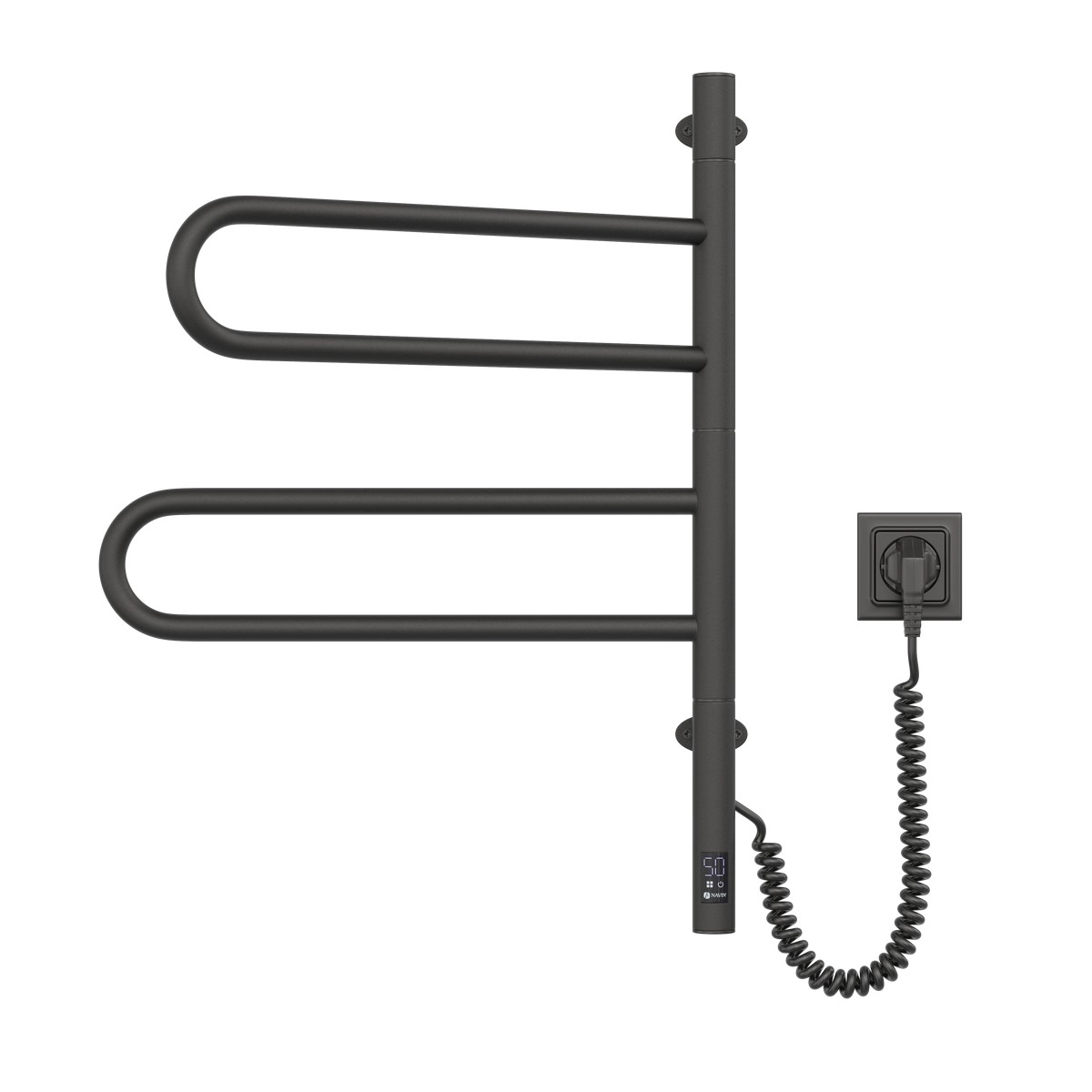 Рушникосушка Navin Fouette 480х600 Sensor з таймером, чорний муар Фото - 1