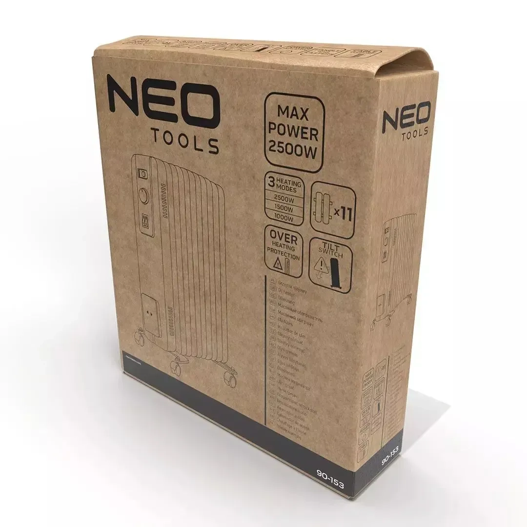Обігрівач оливний Neo Tools, 30м2, 2500Вт (90-153) Фото - 10