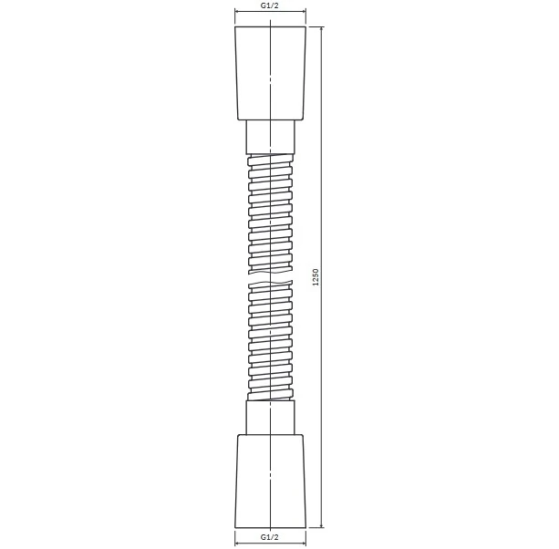 Душовий шланг Omnires graphite 125 cm (022-XGR) Фото - 1