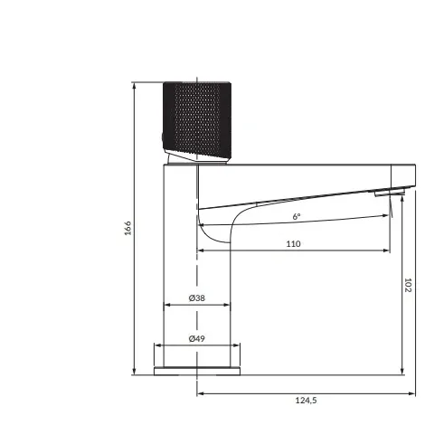 Смеситель для умывальника Omnires Contour anthracite (CT8010AT) Фото - 3