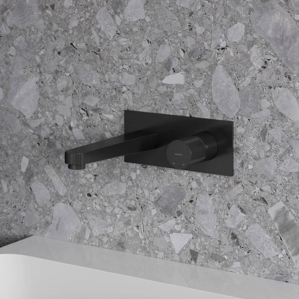 Смеситель для умывальника Omnires Contour скрытого монтажа, antracite (CT8015AT) Фото - 1