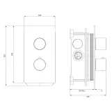 Смеситель для душа Omnires Contour скрытого монтажа, с термостатом, chrome (CT8036CR) Фото - 1
