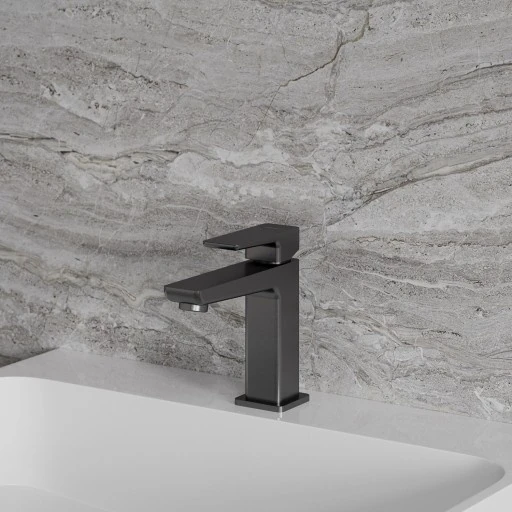 Змішувач для умивальника Omnires Parma grafit (PM7410GR) Фото - 2