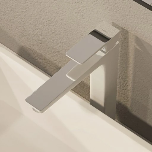 Змішувач для умивальника Omnires Parma chrome /white, високий (PM7412CRB) Фото - 1