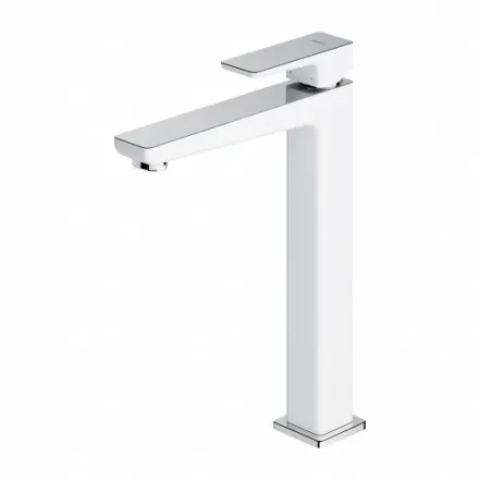 Смеситель для умывальника Omnires Parma chrome/white, высокий (PM7412CRB)