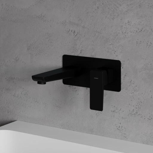 Смеситель для умывальника скрытого монтажа Omnires Parma black mat (PM7415BL) Фото - 1