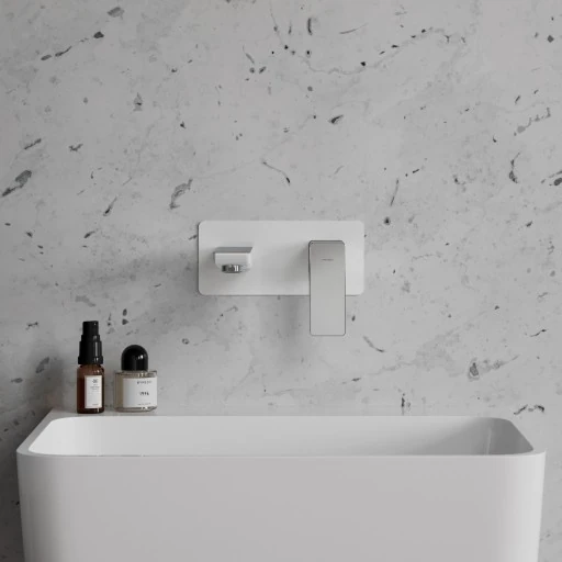 Змішувач для умивальника Omnires Parma chrome /white(PM7415CRB) Фото - 1