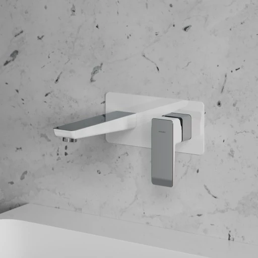 Змішувач для умивальника Omnires Parma chrome /white(PM7415CRB) Фото - 2