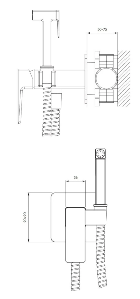 Гігієнічний набір Omnires Parma graphite (SYSPMBI2GR) Фото - 1