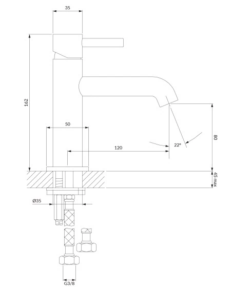 Смеситель для умывальника Omnires Y graphite (Y1210NGR) Фото - 3
