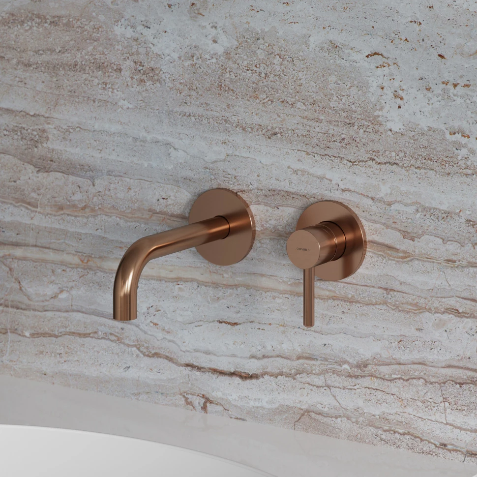 Змішувач для умивальника прихованого монтажу Omnires Y brushed copper (Y1215HCPB) Фото - 3