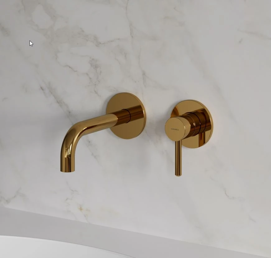 Смеситель для умывальника скрытого монтажа Omnires Y gold (Y1215HGL) Фото - 2