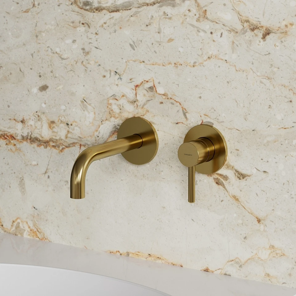 Смеситель для умывальника Omnires Y скрытого монтажа brushed gold (Y1215HGLB) Фото - 2