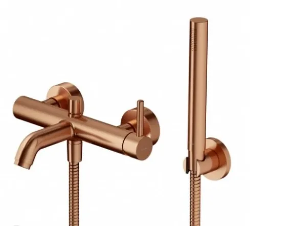 Смеситель для ванны и душа Omnires Y brushed copper (Y1231CPB)