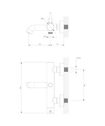 Змішувач для ванни і душа Omnires Y graphite (Y1231GR) Фото - 1