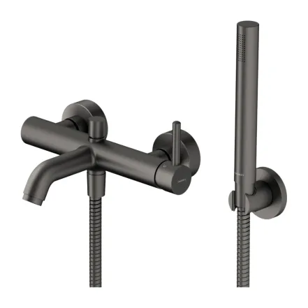 Смеситель для ванны и душа Omnires Y graphite (Y1231GR)