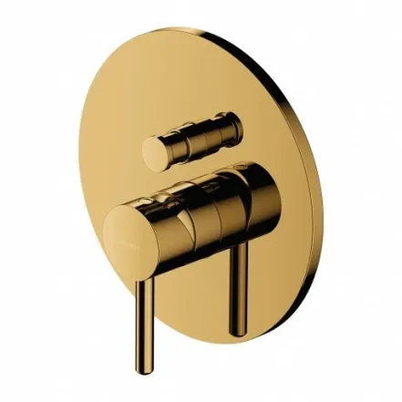 Смеситель для ванны и душа скрытого монтажа Omnires Y gold (Y1235GL)