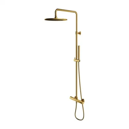 Душевая система с термостатом Omnires Y gold brushed (Y1244SUGLB)