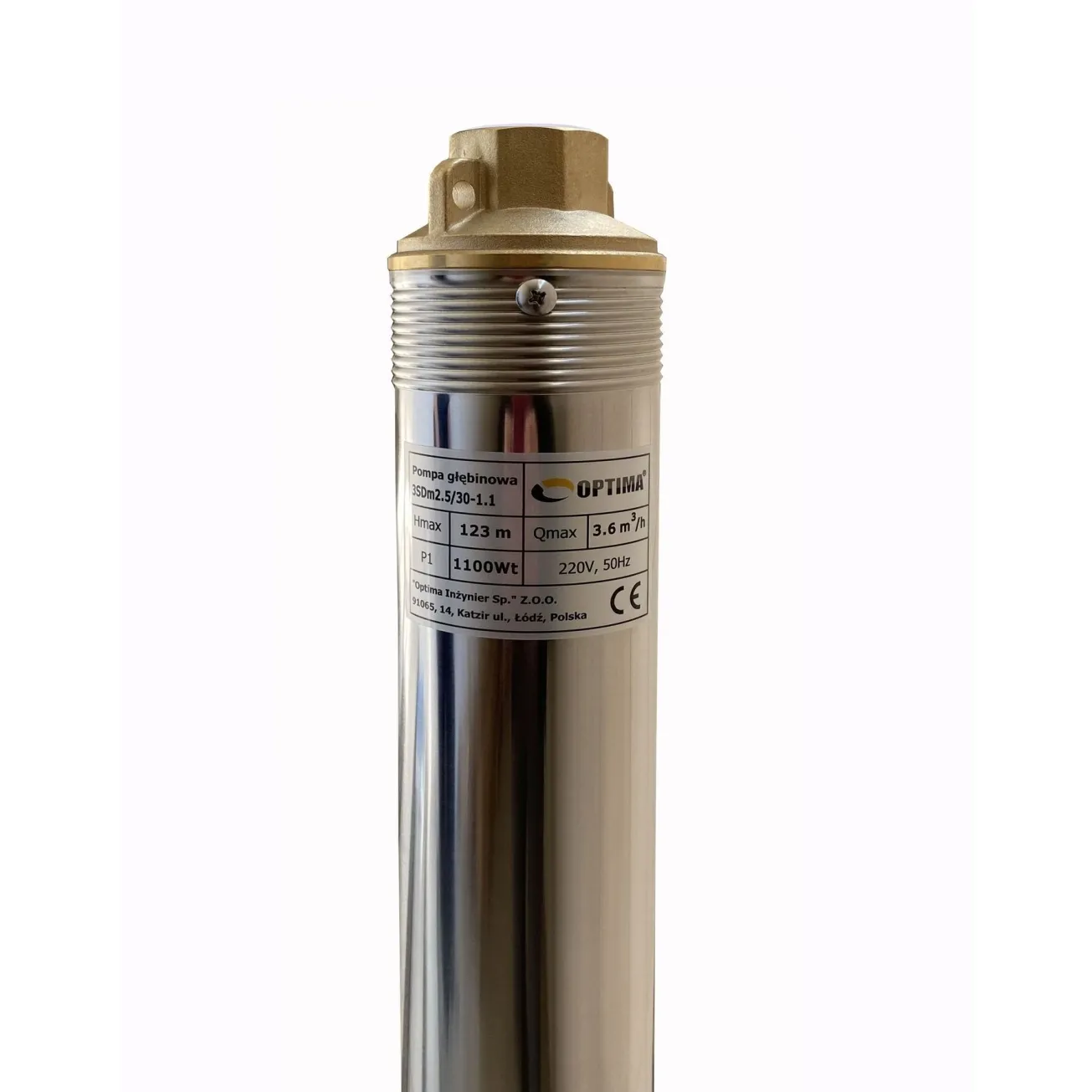 Насос свердловинний з підвищеною стійкістю до піску 3″ OPTIMA 3SDm2,5/30 1,1 кВт 124м +пульт+кабель 15м NEW Фото - 6