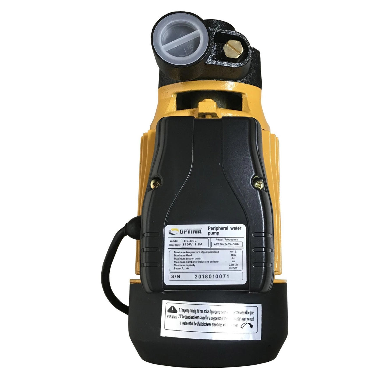 Насос вихревой Optima QB-60 L 0,37кВт Фото - 1
