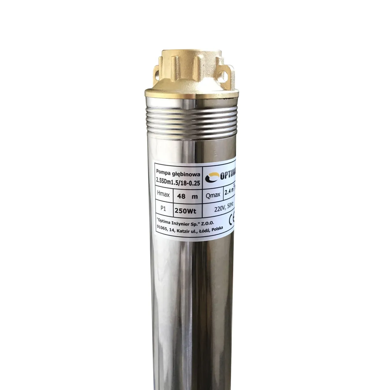 Насос скважинный с повышенной устойчивостью к песку 2,5″ OPTIMA 2,5SDm1,5/18 0,25 кВт 48м + пульт+кабель 15м Фото - 1