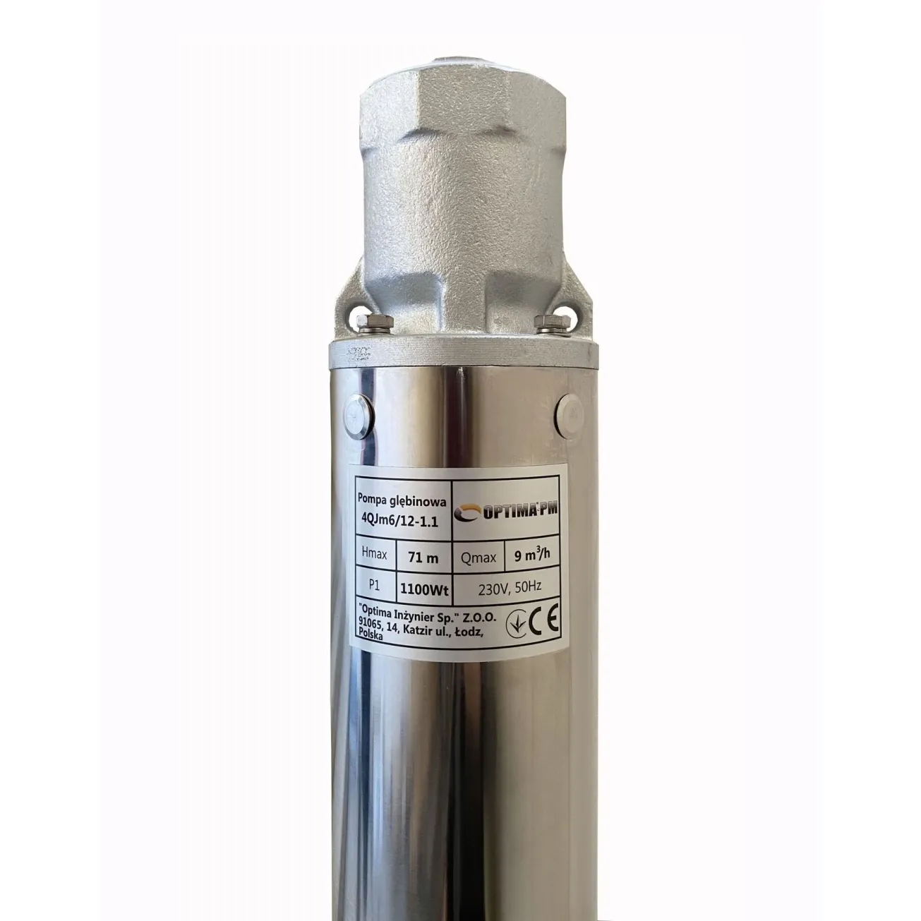 Насос скважинный с повышенной устойчивостью к песку OPTIMA PM 4QJm6/12 1,1 кВт 78м + 1,5 м кабель Фото - 1