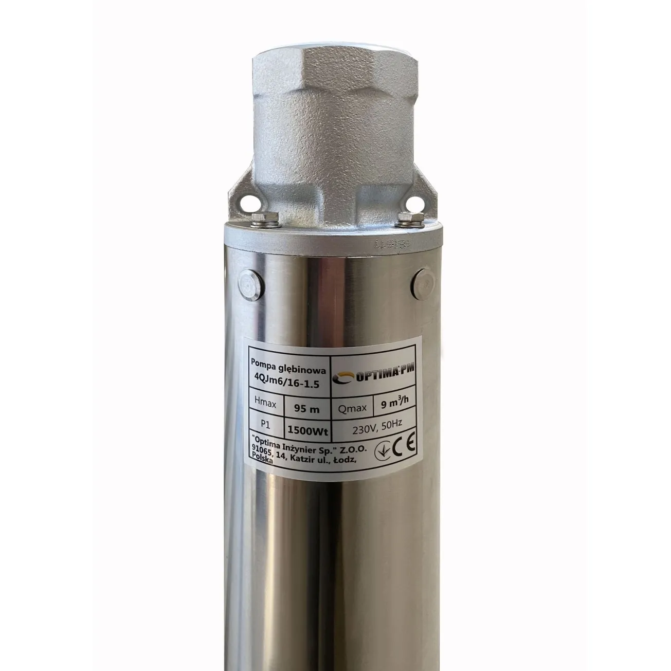 Насос скважинный с повышенной устойчивостью к песку OPTIMA PM 4QJm6/16 1,5 кВт 101м + 1,5 м кабель Фото - 1