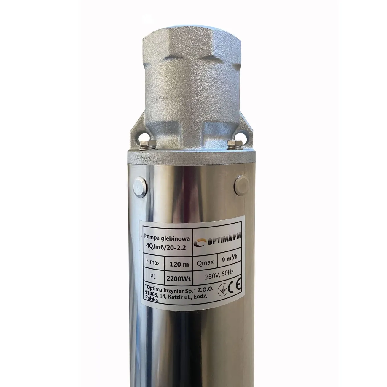 Насос скважинный с повышенной устойчивостью к песку OPTIMA PM 4QJm6/20 2,2 кВт 124м + 2 м кабель Фото - 1