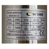 Насос скважинный с повышенной устойчивостью к песку OPTIMA 4SD10/36 7.5 кВт 218м 3-фазный ( 2 части ) Фото - 2