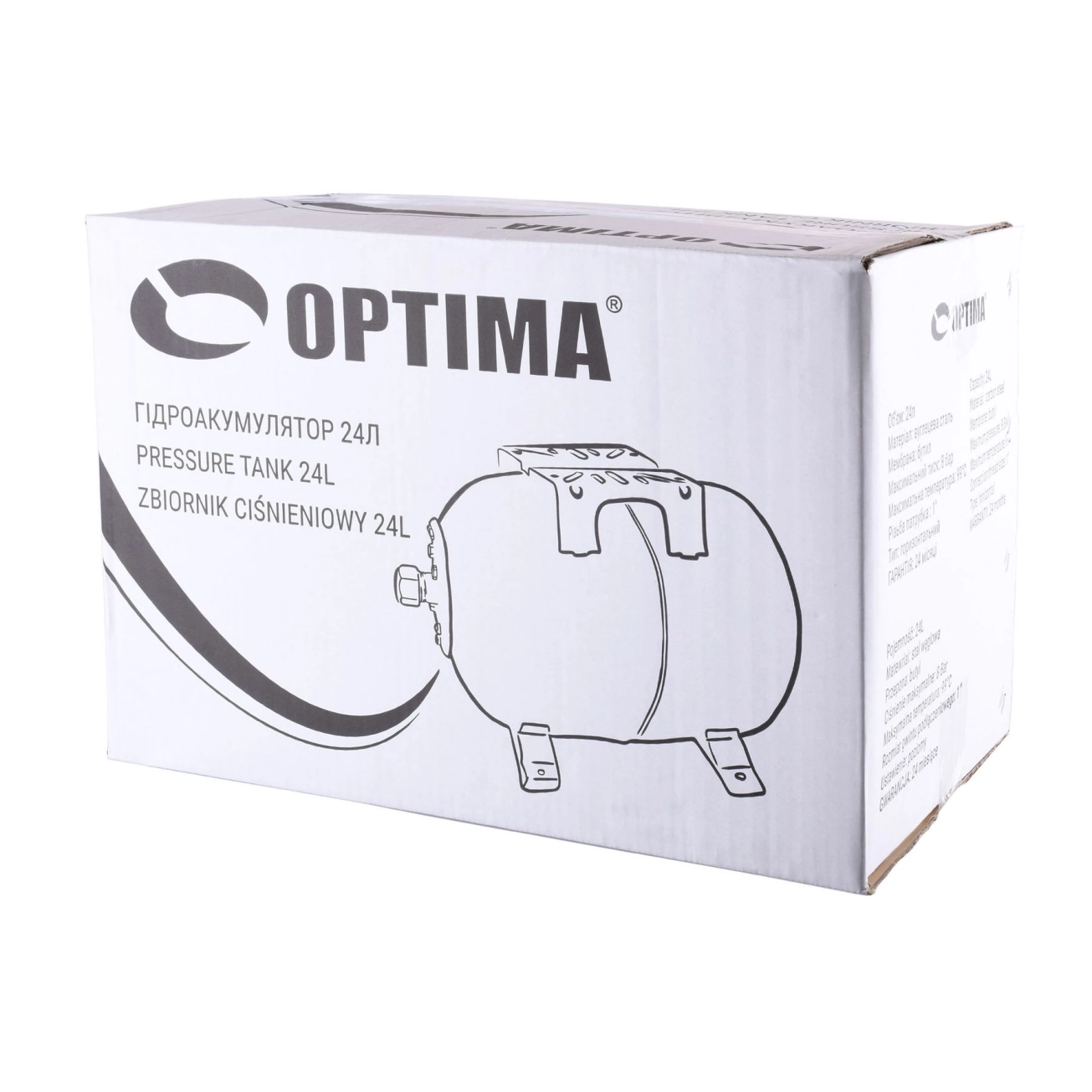Гидроаккумулятор Optima 24л горизонтальный Фото - 4