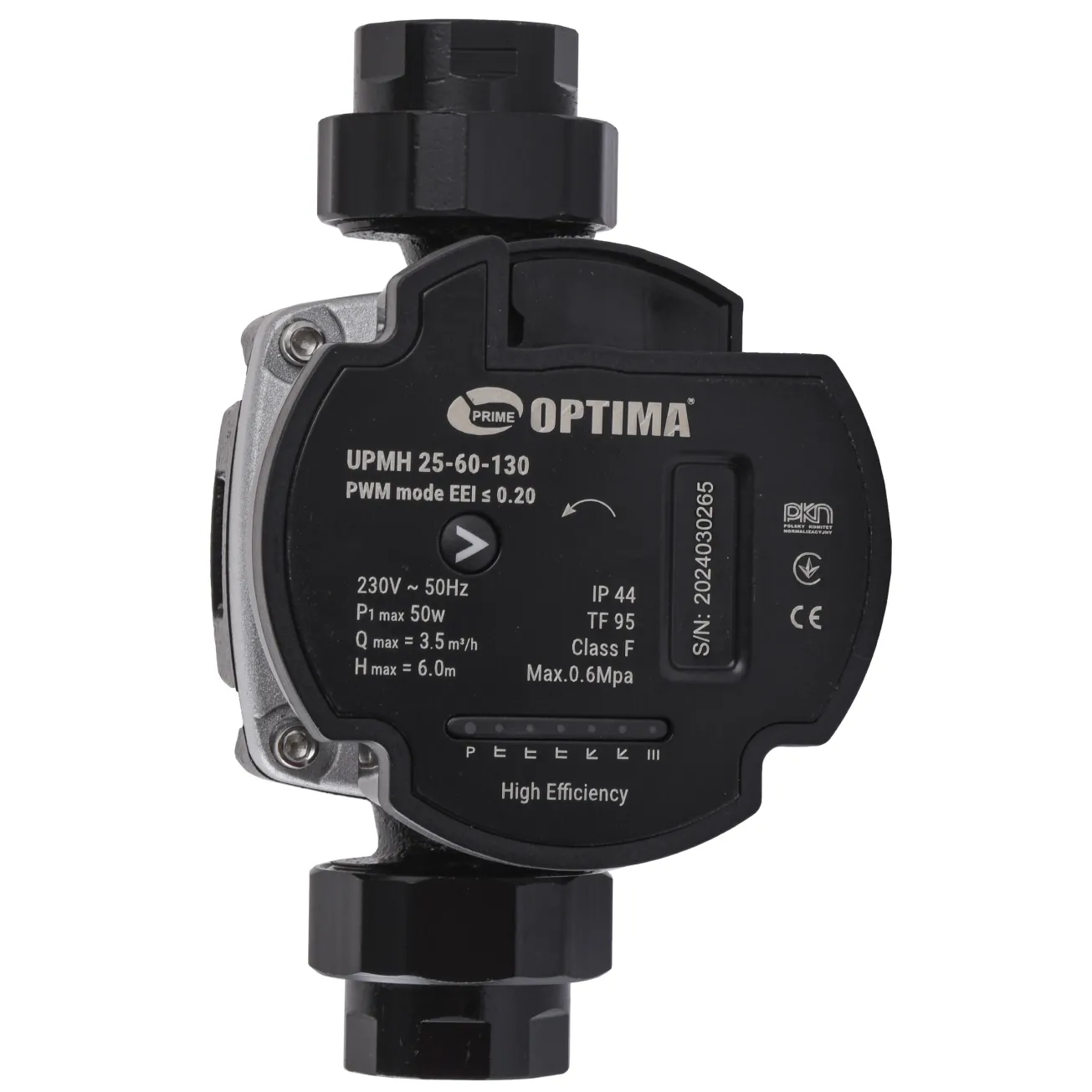 Насос циркуляційний енергоощадний  Optima PRIME UPMH 25-60AUTO 130мм + гайки Фото - 1