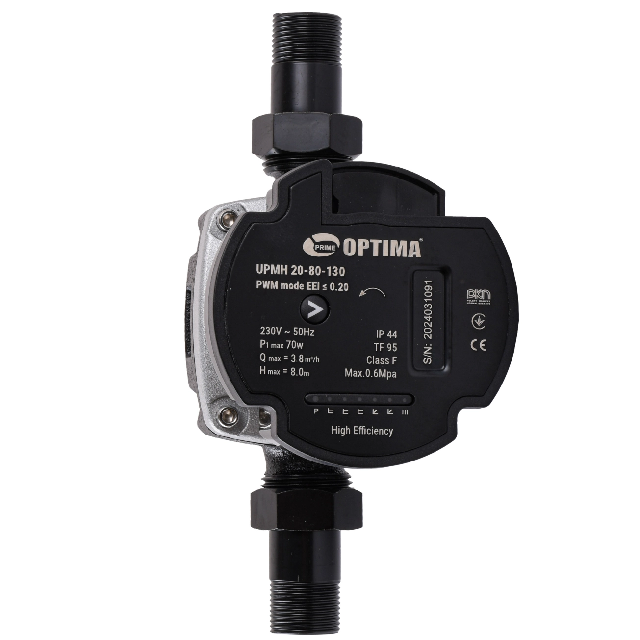 Насос циркуляційний енергоощадний  Optima PRIME UPMH 20-80AUTO 130мм + гайки Фото - 1