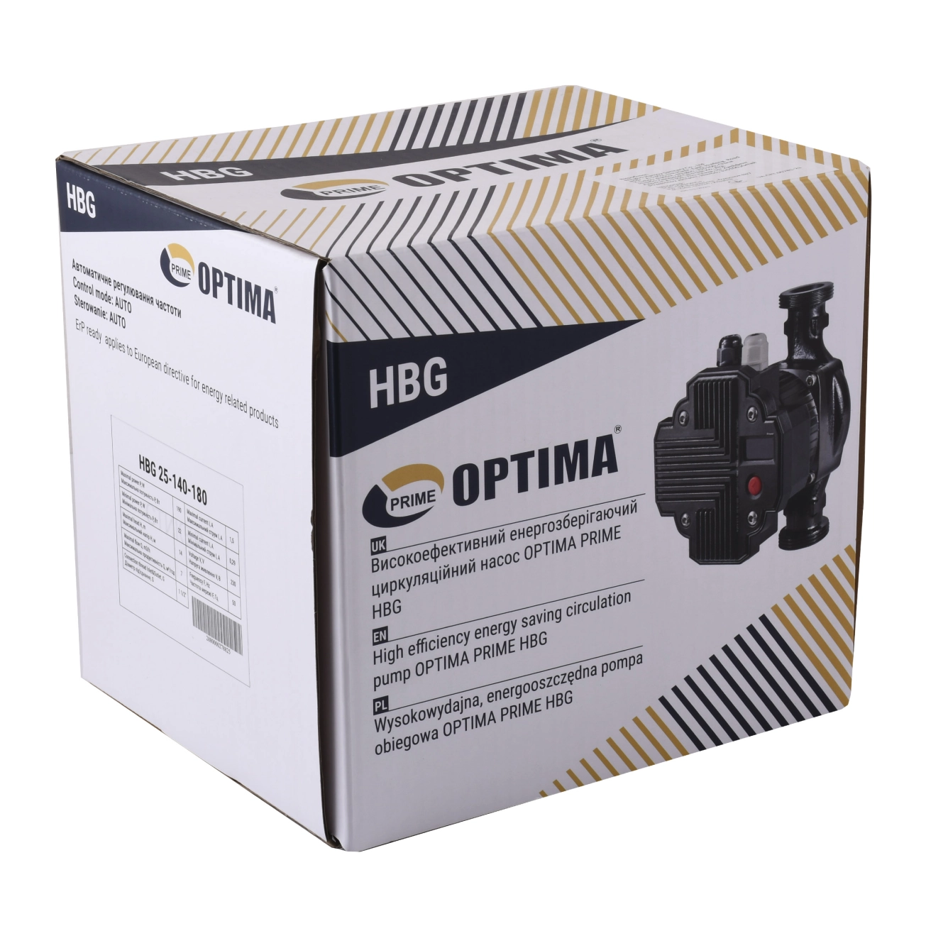Насос циркуляційний енергоощадний  Optima PRIME HBG 25-140AUTO 180мм Фото - 2