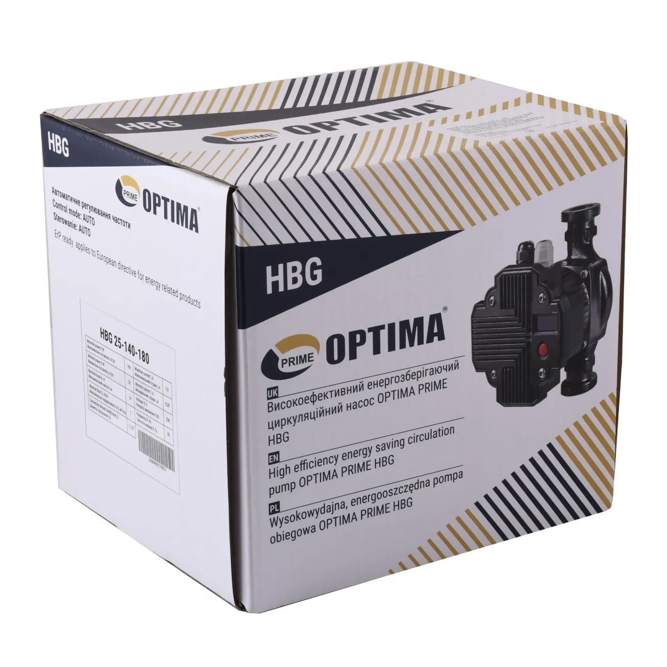 Насос циркуляционный энергосберегающий Optima PRIME HBG 25-140AUTO 180мм Фото - 2