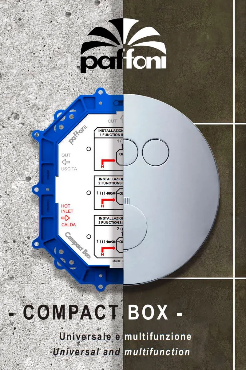 Універсальний комплект прихованого монтажу Paffoni compact box для компактних і термостатичних змішувачів (CPBOX 001) Фото - 1
