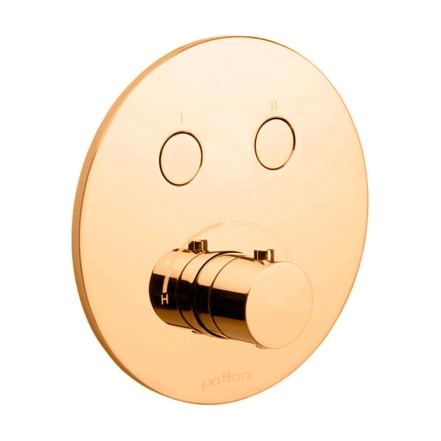 Змішувач для душу Paffoni Compact box, зовнішня частина, 2 функції, медове золото (CPM018HG)