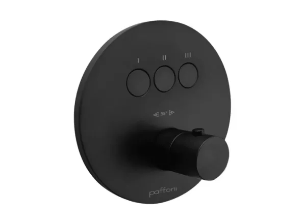 Термостат для душу Paffoni Compact box прихованого монтажу (3 функції), чорний матовий (CPT 019NO)
