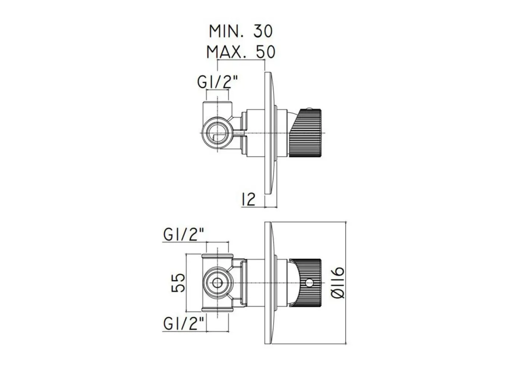 Душевая смеситель Paffoni JO с 1 выходом, Steel Looking (JO010ST70) Фото - 1
