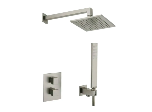 Комплект для душу Paffoni Light, сталь (KITLEQ518STM)